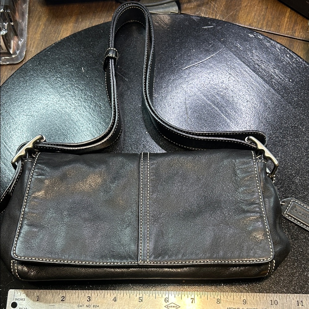 Coach Black Leather Satchel